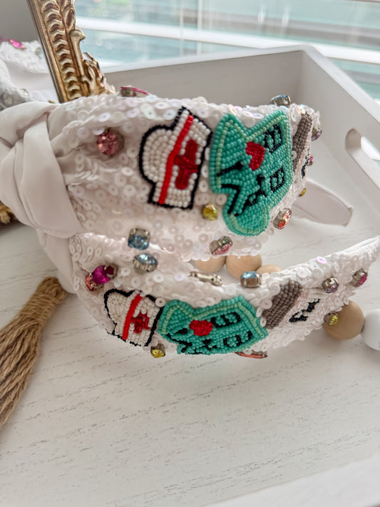 Nurse Beaded Headband