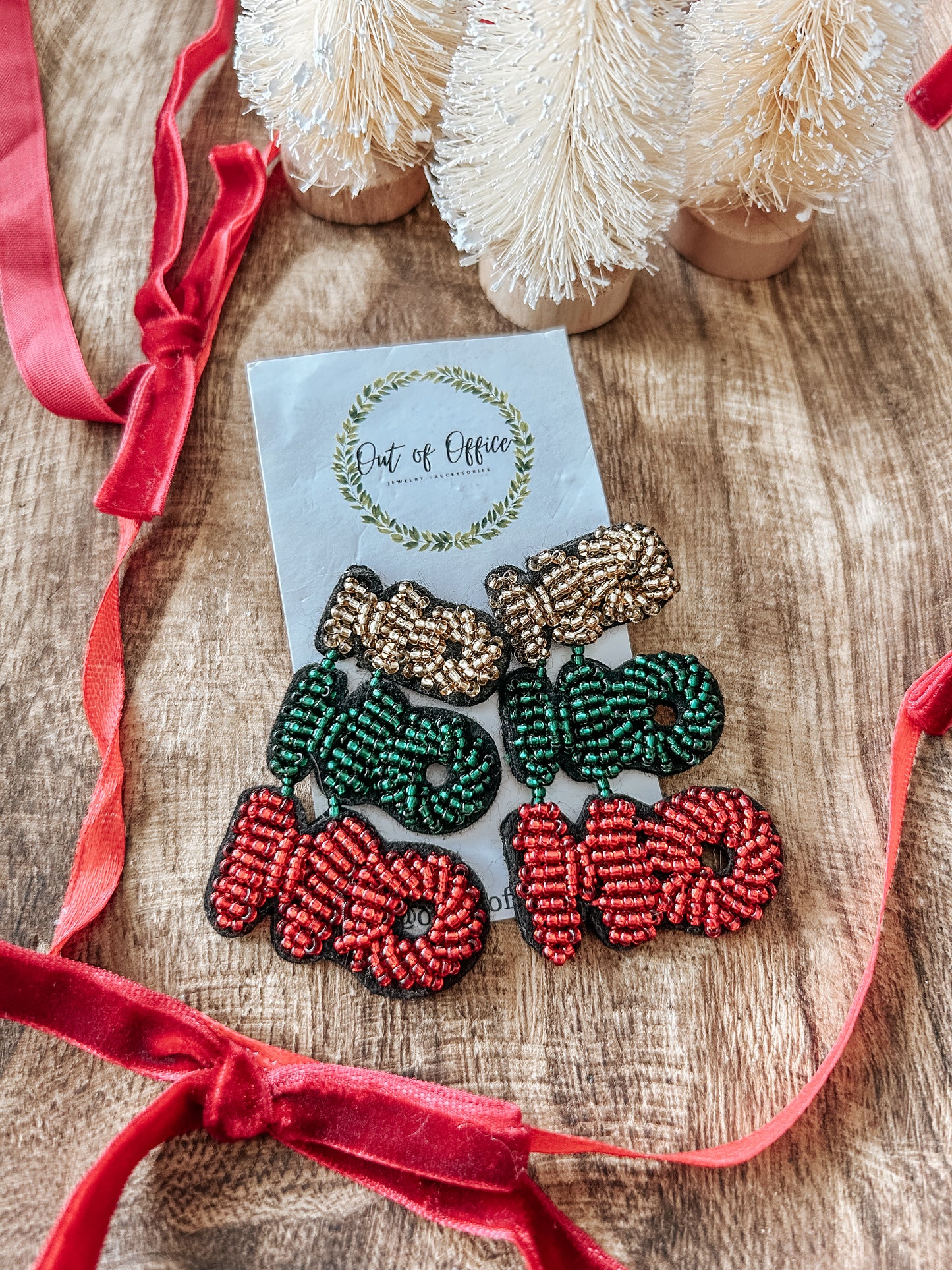 HoHoHo Beaded Earrings