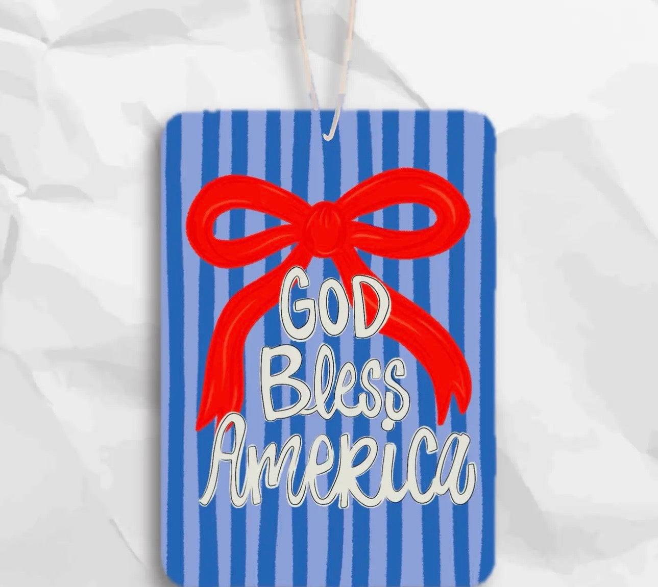 God Bless Felt Freshie (leather)