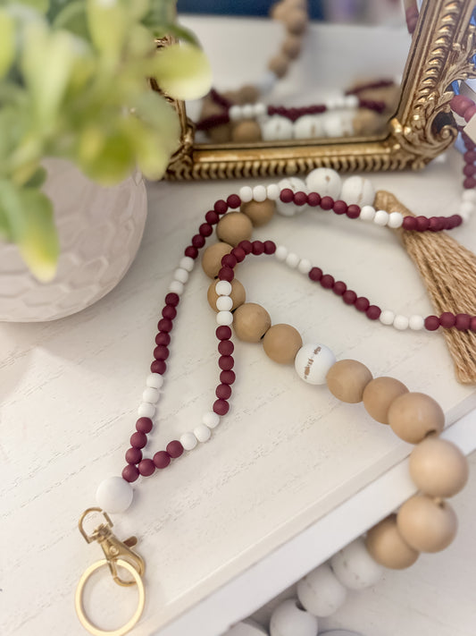 Maroon Chic Lanyard 🤍✨