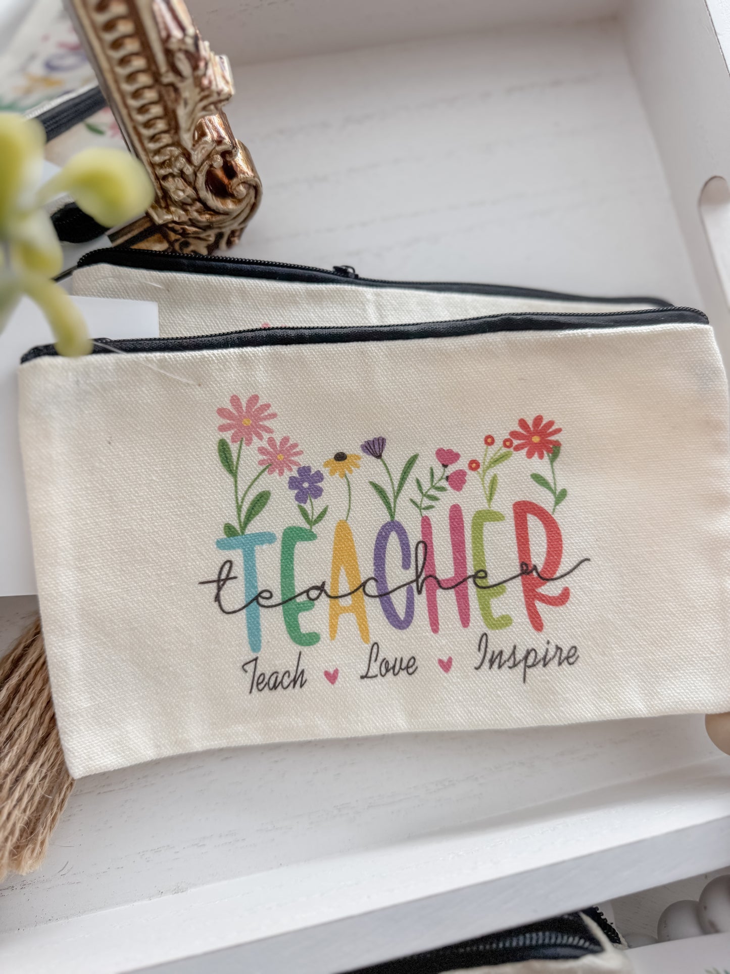 Teacher Floral Pouch