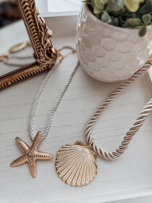 Starfish Rope Pendant Necklace