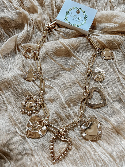 The Lila Heart Charm Necklace