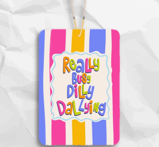 Dilly Dallying Felt Freshie (leather)