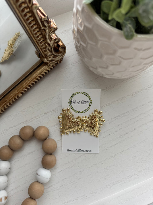 Golden Spritzer Statement Stud